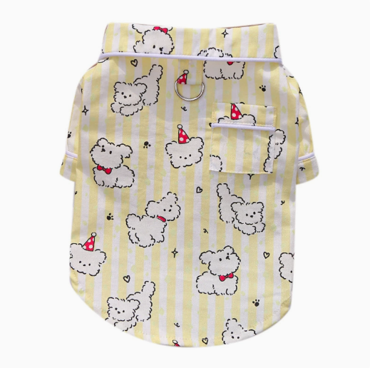 Cotton shirts for dogs, suitable for spring and autumn, pet couple outfits.