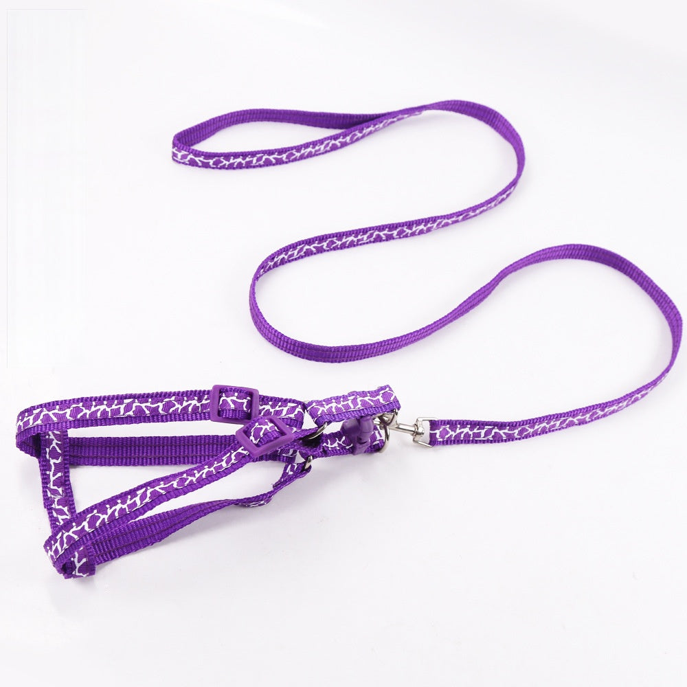 Nylon outdoor explosion-proof impact leash walking dog chain cat traction chest strap supplies manufacturers wholesale