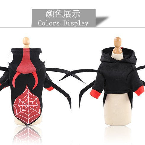 Halloween spider beetle transformed into dog clothes cat pet autumn winter small medium-sized dog supplies