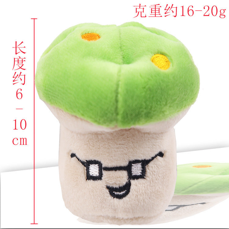 Pink mushroom Green mushroom plush vocal pet toy