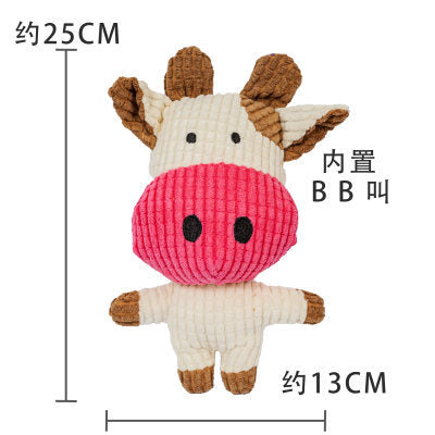 Multi-style plush toy Bite resistant ball rope sound toy fruit cartoon animal cat/dog pet supplies
