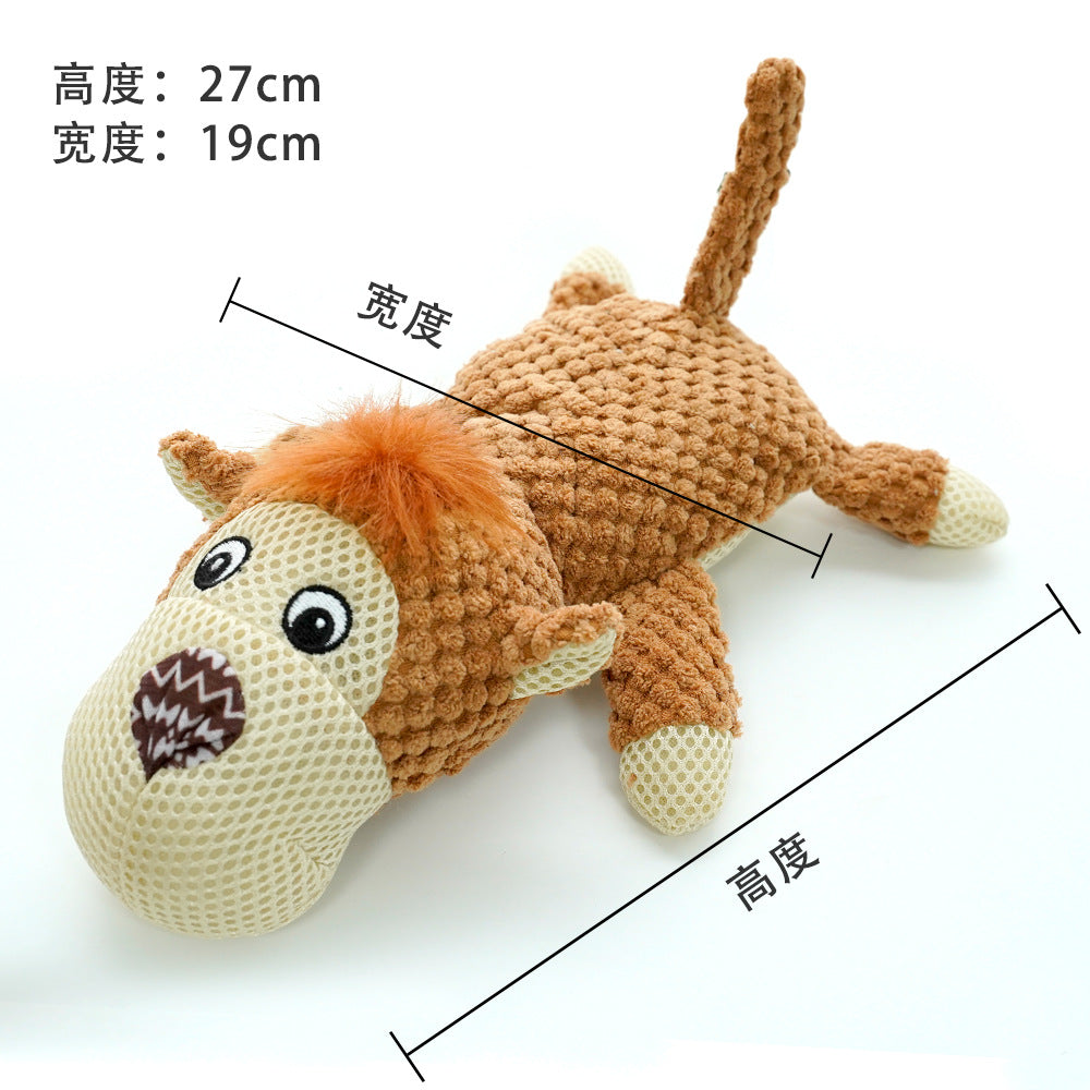 Pet plush sound toy corn velvet multi-color grinding teeth bite dog cat toy manufacturers wholesale