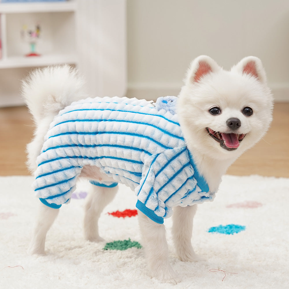 Four-legged Clothing Homewear: Warm and Fun Cartoon Dog and Cat Clothes
