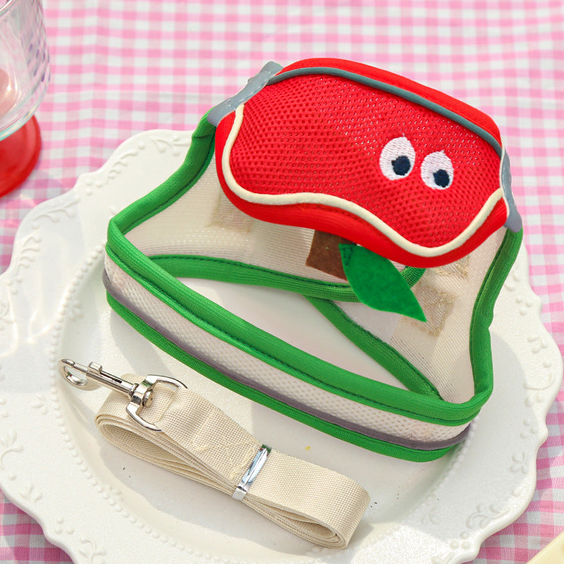 chest and back straps, leash, all-season model, mesh for ventilation