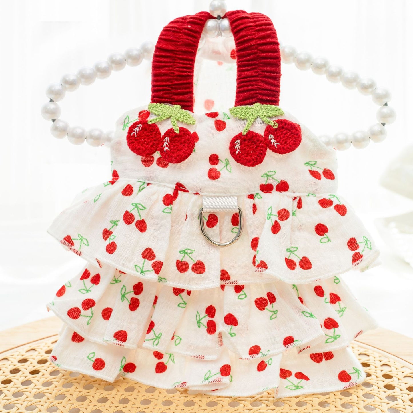 Summer all-cotton dress dog clothes are suitable for small and medium-sized dogs pet clothing