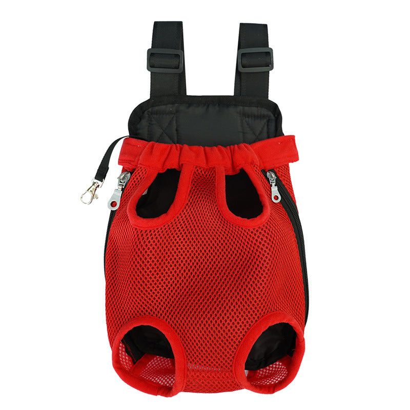Outdoor breathable mesh backpack for puppies and kittens. Small and medium-sized pet supplies.