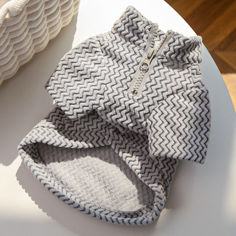 Doggy coat made of woolen flannel for autumn and winter