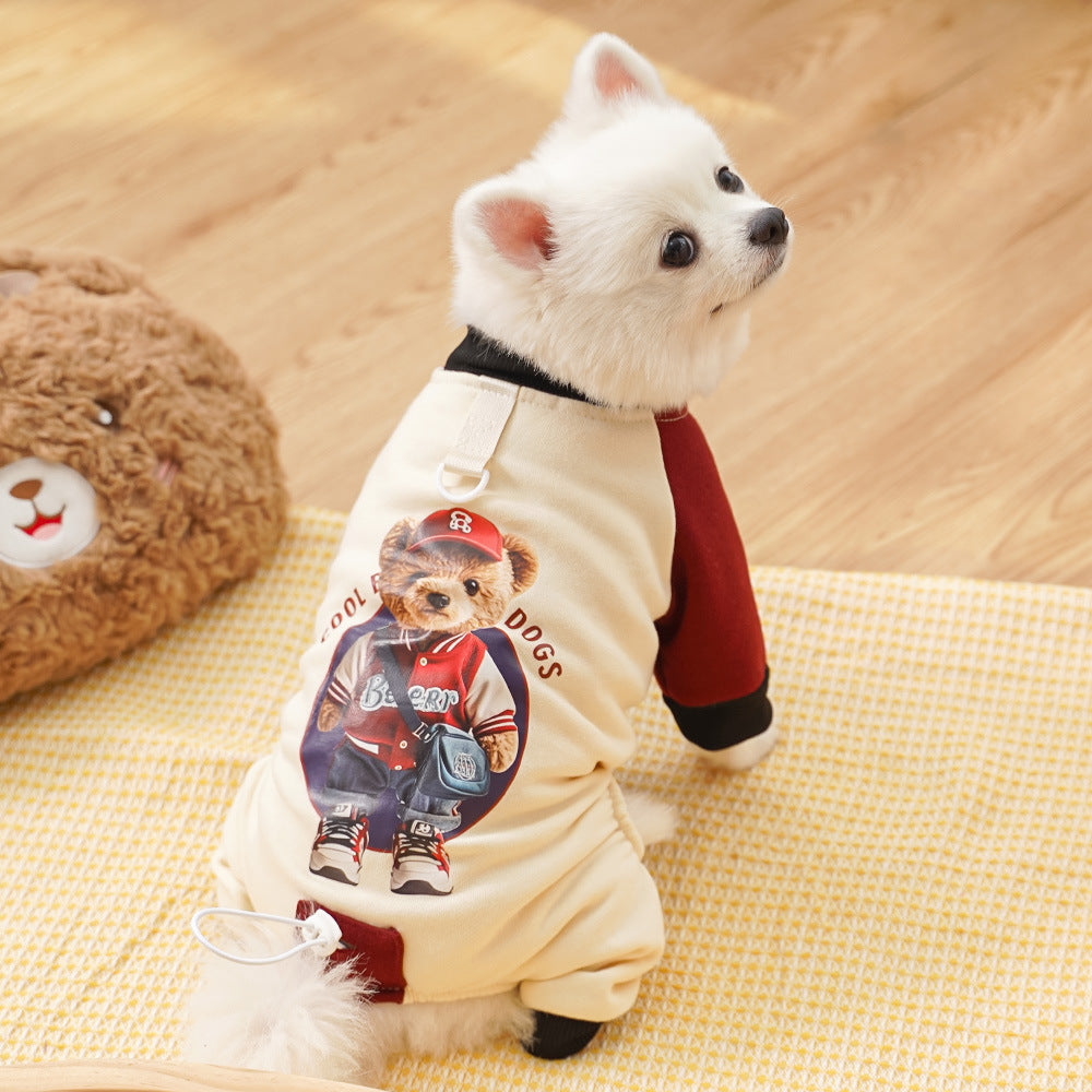 Four-legged Dog and Cat Clothing - Pure Cotton Sweater for Autumn and Winter
