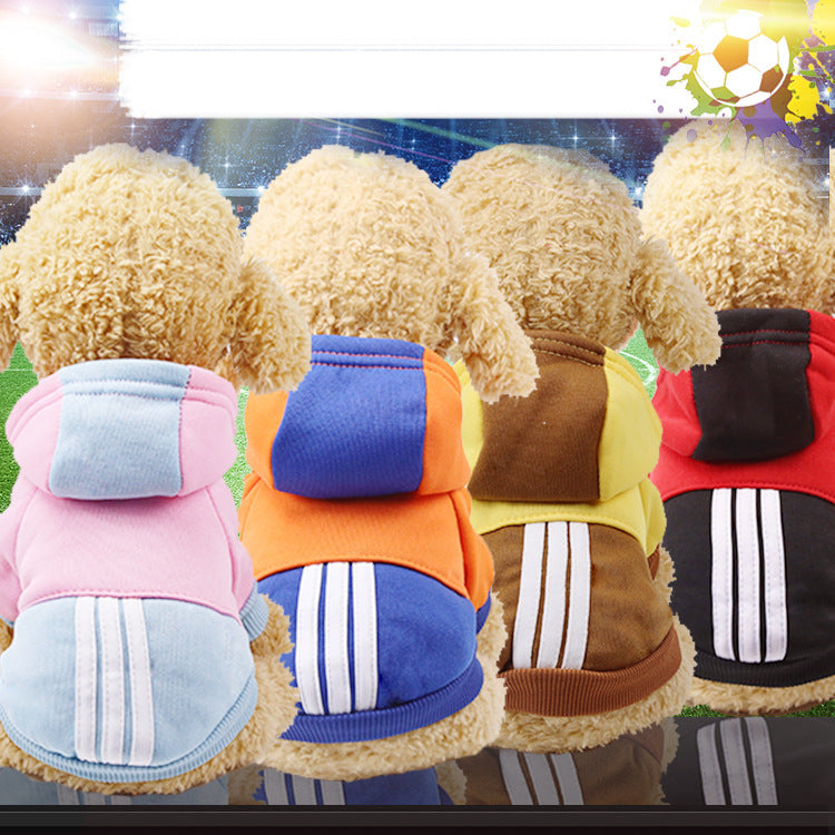 Autumn and winter dog clothes color hoodie small teddy cat pet supplies clothes