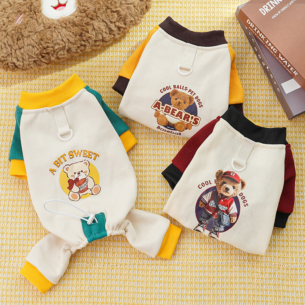 Four-legged Dog and Cat Clothing - Pure Cotton Sweater for Autumn and Winter