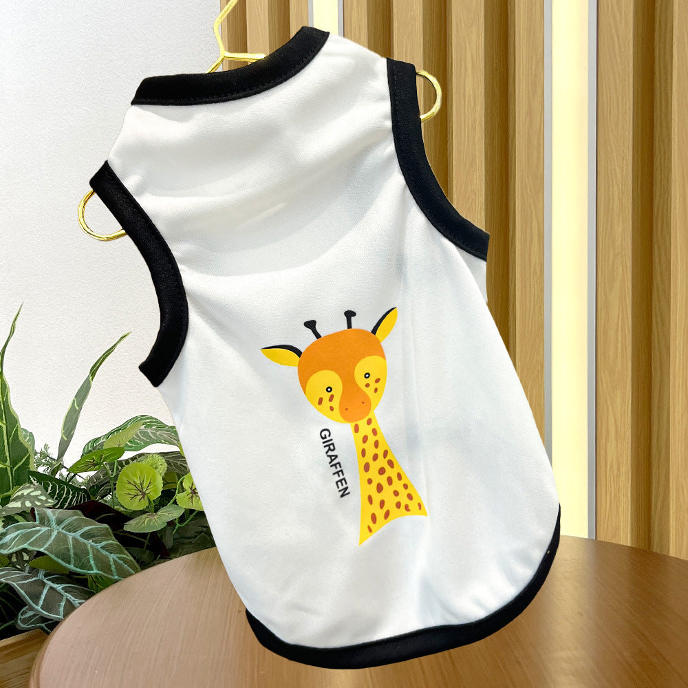 Puppy dog clothes summer thin cat Bichon French bulldog small medium-sized dog pet summer vest Nordic wind