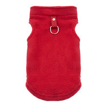 Dog clothes Europe and the United States pet clothes thickened pure color belt traction fleece pet supplies manufacturers spot