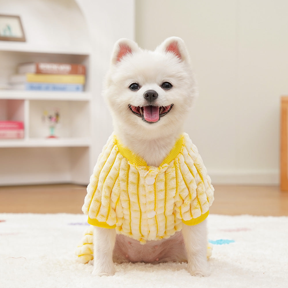 Four-legged Clothing Homewear: Warm and Fun Cartoon Dog and Cat Clothes