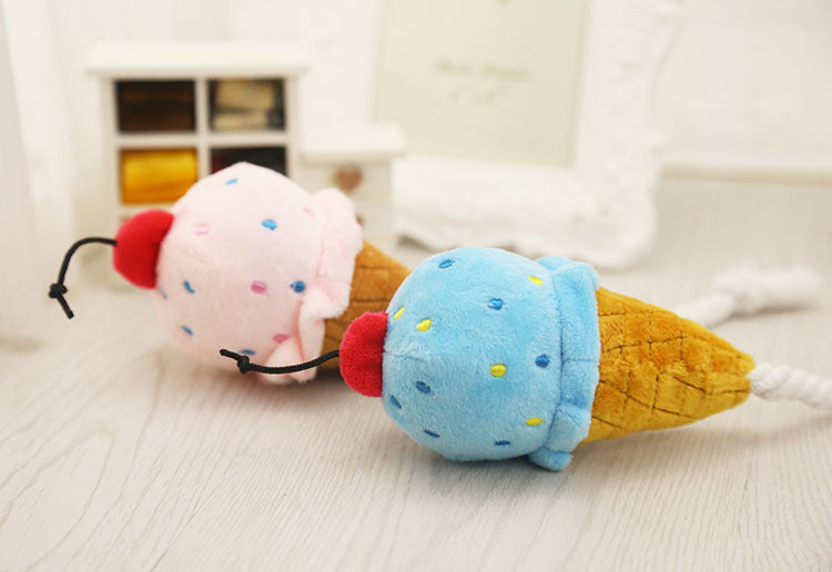 Two color ice cream sound toy pink dog cat