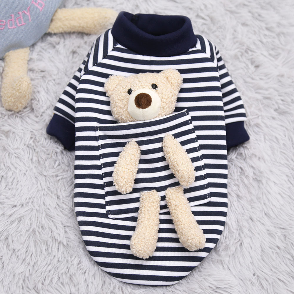 Mouth wombat dog cat clothes autumn and winter plus fluffy small dog warm pet supplies manufacturers wholesale