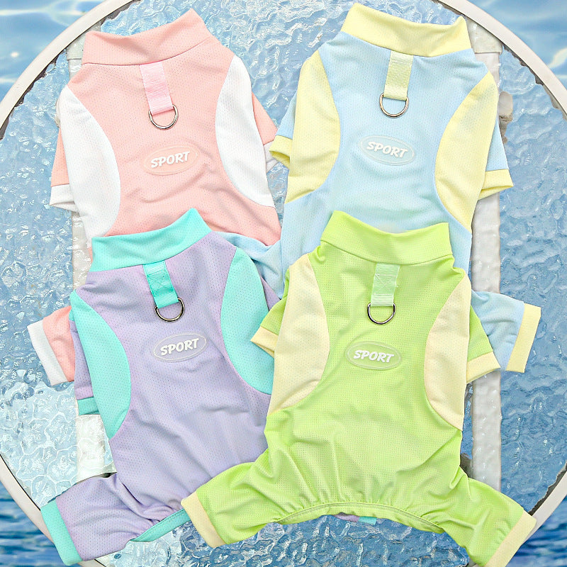 Sun protection ice silk dog clothes for spring and summer