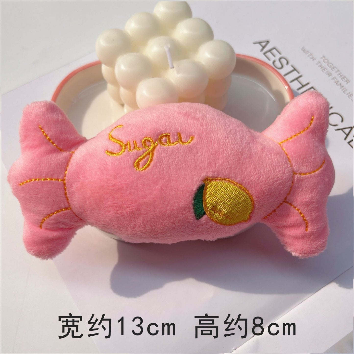 Multi-style plush toy Bite resistant ball rope sound toy fruit cartoon animal cat/dog pet supplies
