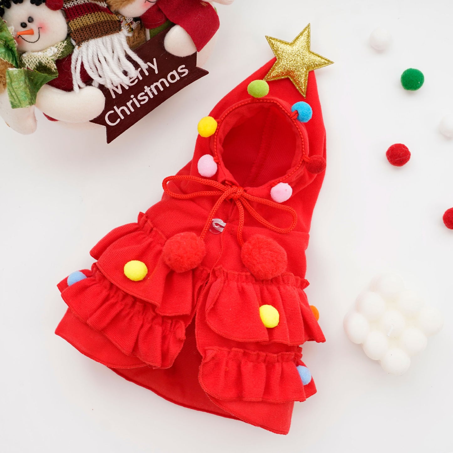 Christmas pet clothing two-color pet cape dog transform pack holiday supplies wholesale