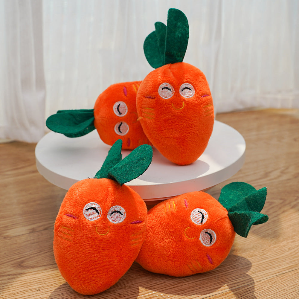 Plush Sound bb Carrot dog and cat toy supplies