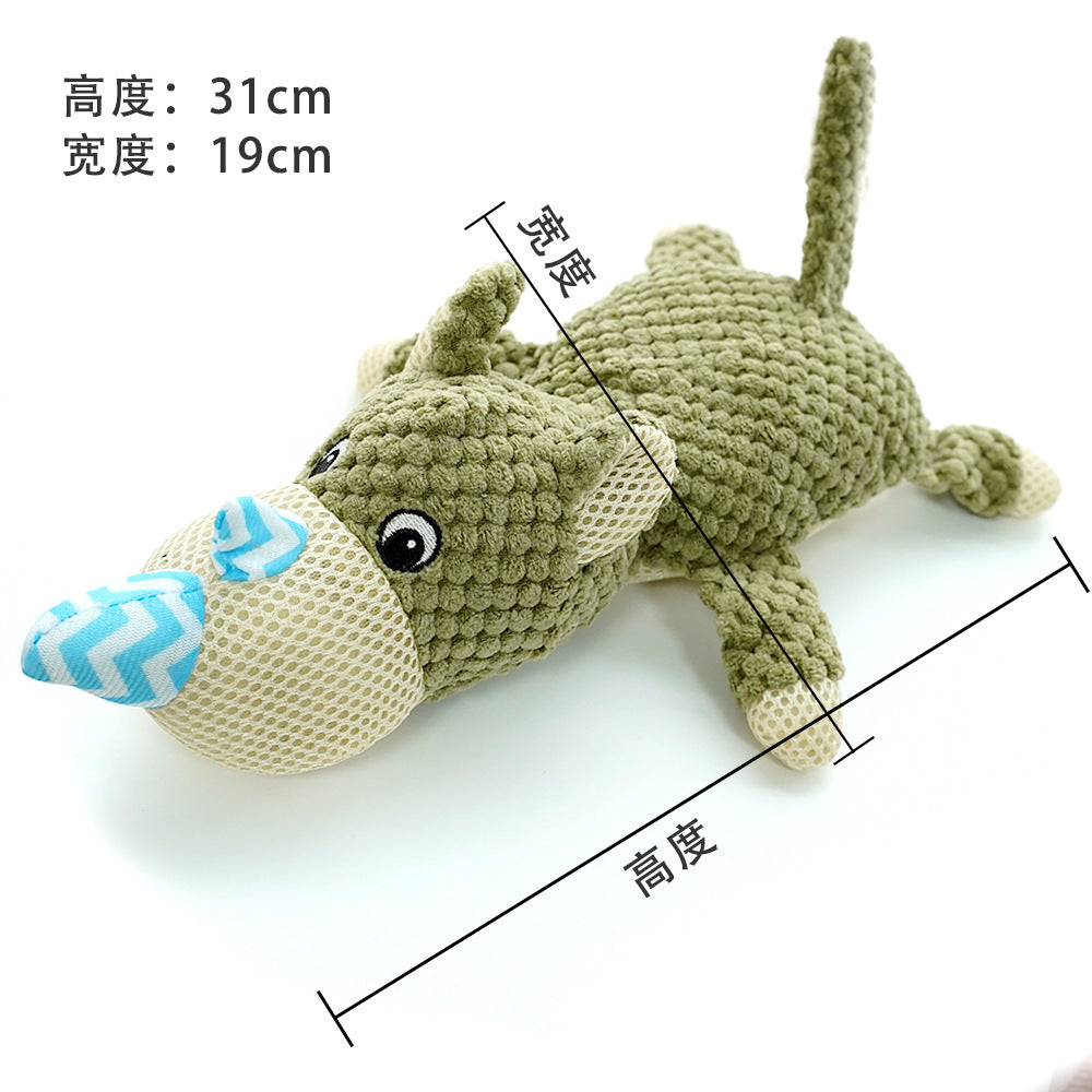 Pet plush sound toy corn velvet multi-color grinding teeth bite dog cat toy manufacturers wholesale