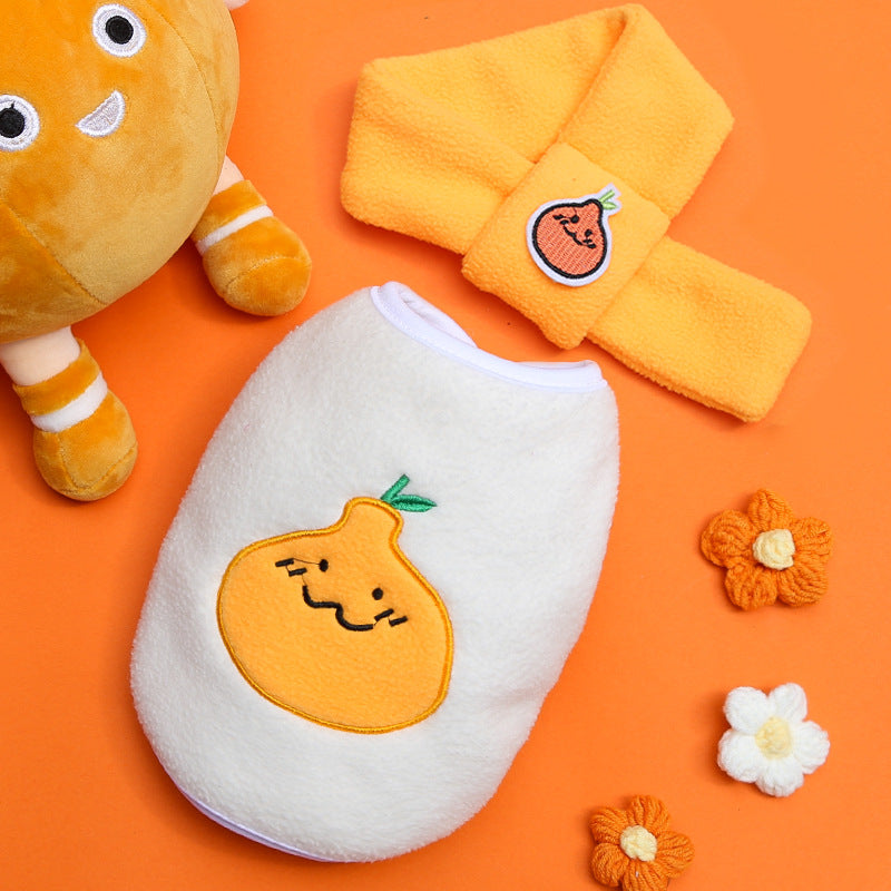 Pet clothing Dog hoodie dog going out vest ugly orange clothes cat two feet clothing supplies