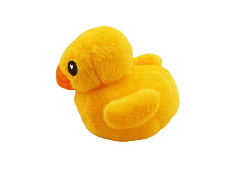 Cute little yellow duck plush sound toy