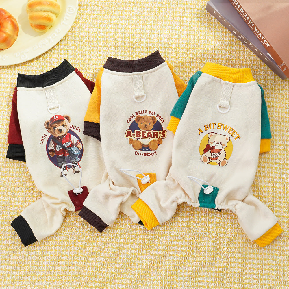 Four-legged Dog and Cat Clothing - Pure Cotton Sweater for Autumn and Winter