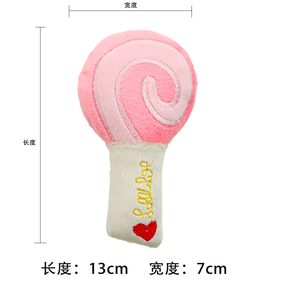Multi-style plush toy Bite resistant ball rope sound toy fruit cartoon animal cat/dog pet supplies