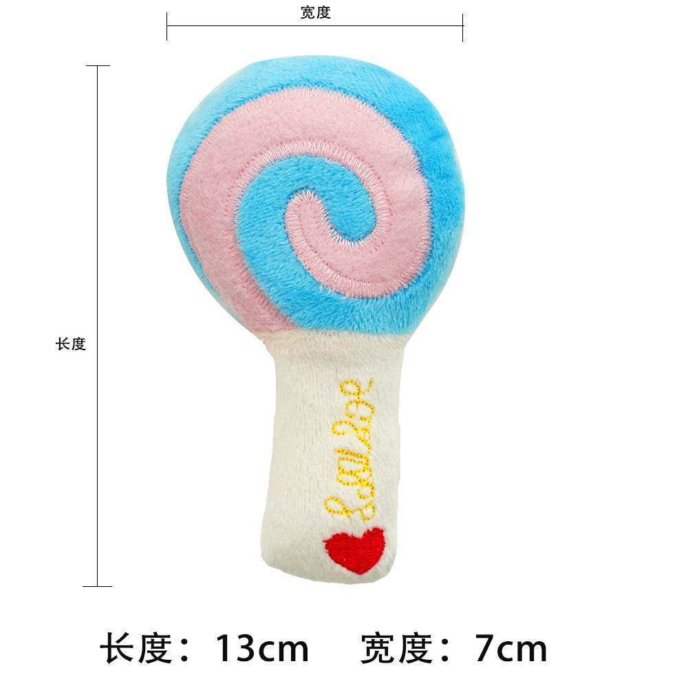 Multi-style plush toy Bite resistant ball rope sound toy fruit cartoon animal cat/dog pet supplies