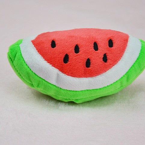 Dog vocalization toy Pet cat toy watermelon plush toy
