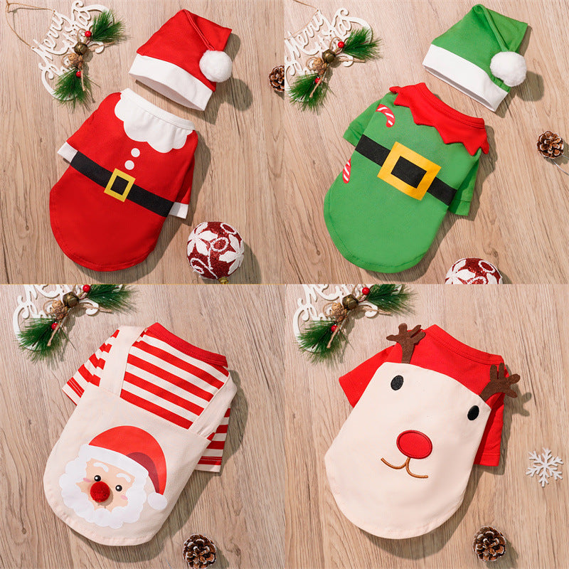 Dog clothes Santa Claus transform into autumn and winter cat pet clothing supplies wholesale