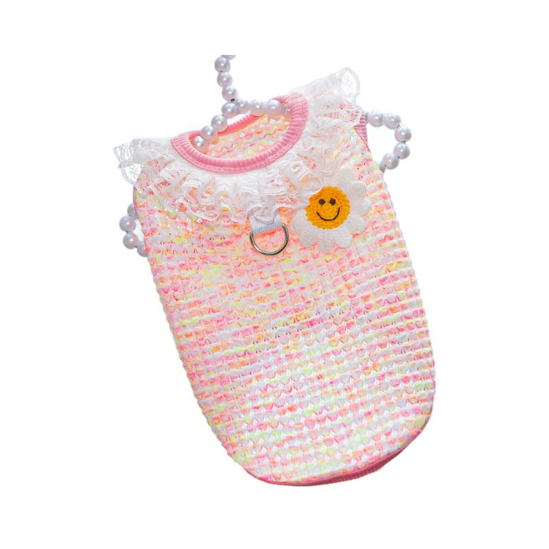 Breathable Stretch Knitwear Dog and Cat Clothing Spring/Summer Pet Products Size XS S M L XL 2XL