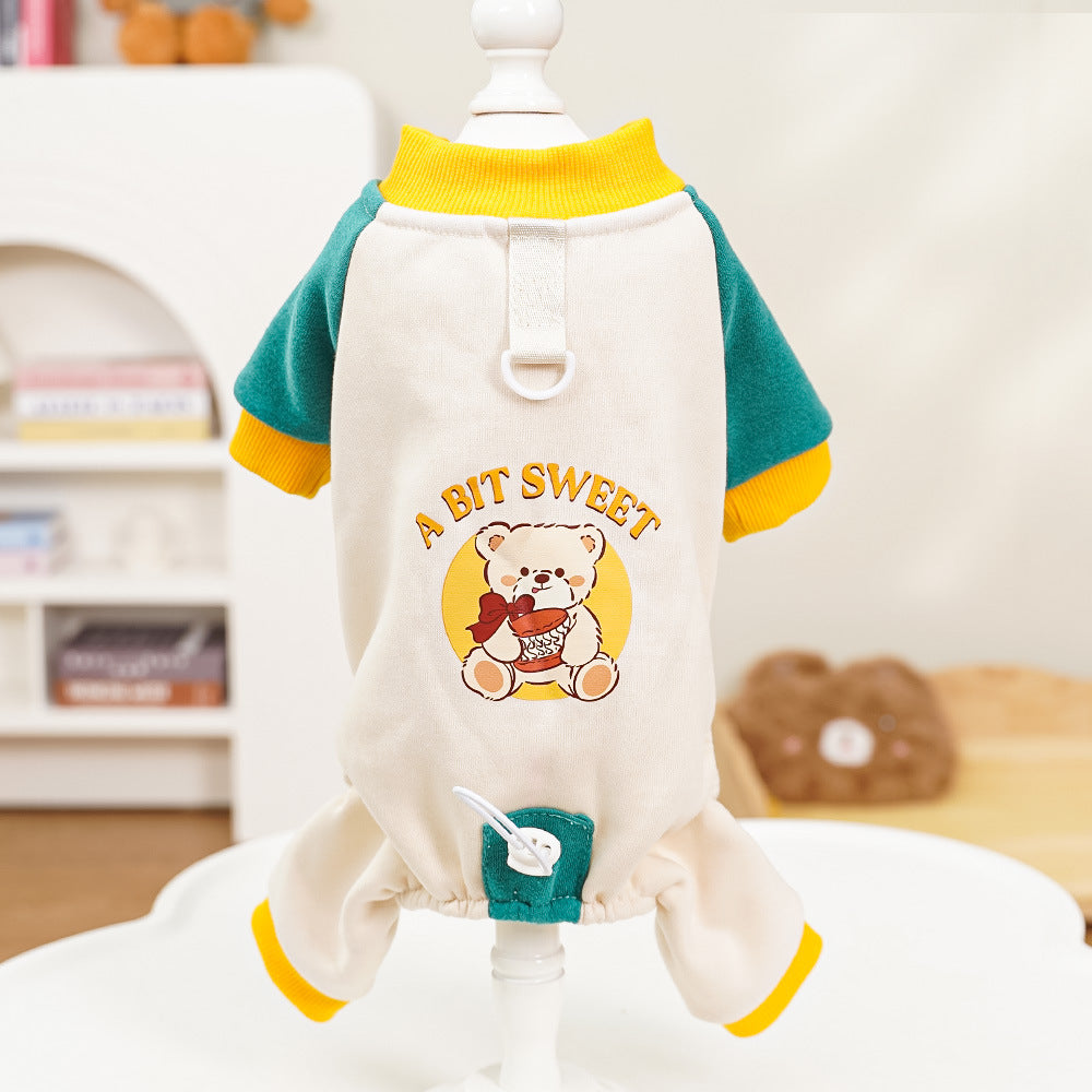 Four-legged Dog and Cat Clothing - Pure Cotton Sweater for Autumn and Winter