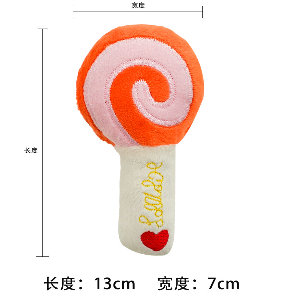 Multi-style plush toy Bite resistant ball rope sound toy fruit cartoon animal cat/dog pet supplies