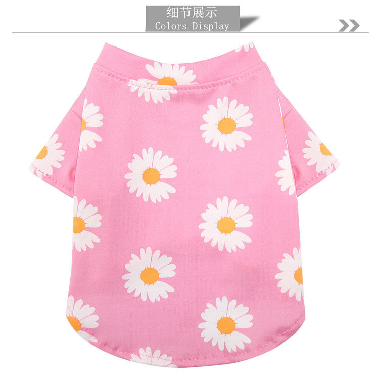 Dog cat clothes Spring summer fall new travel pet clothes small medium-sized dog Daisy