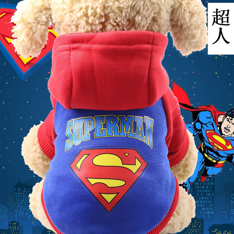 Two-leg hoodie sports cartoon dog dog cat clothes Autumn and winter pet clothing supplies