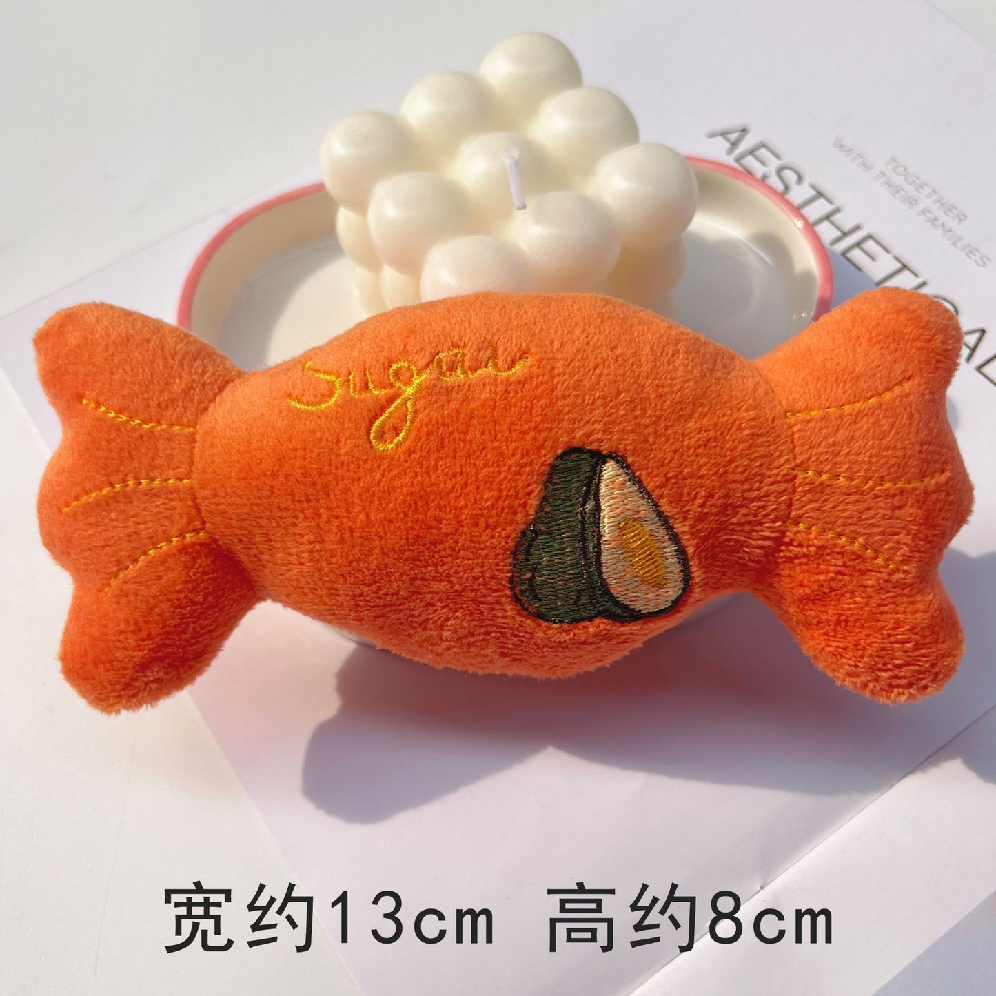 Multi-style plush toy Bite resistant ball rope sound toy fruit cartoon animal cat/dog pet supplies