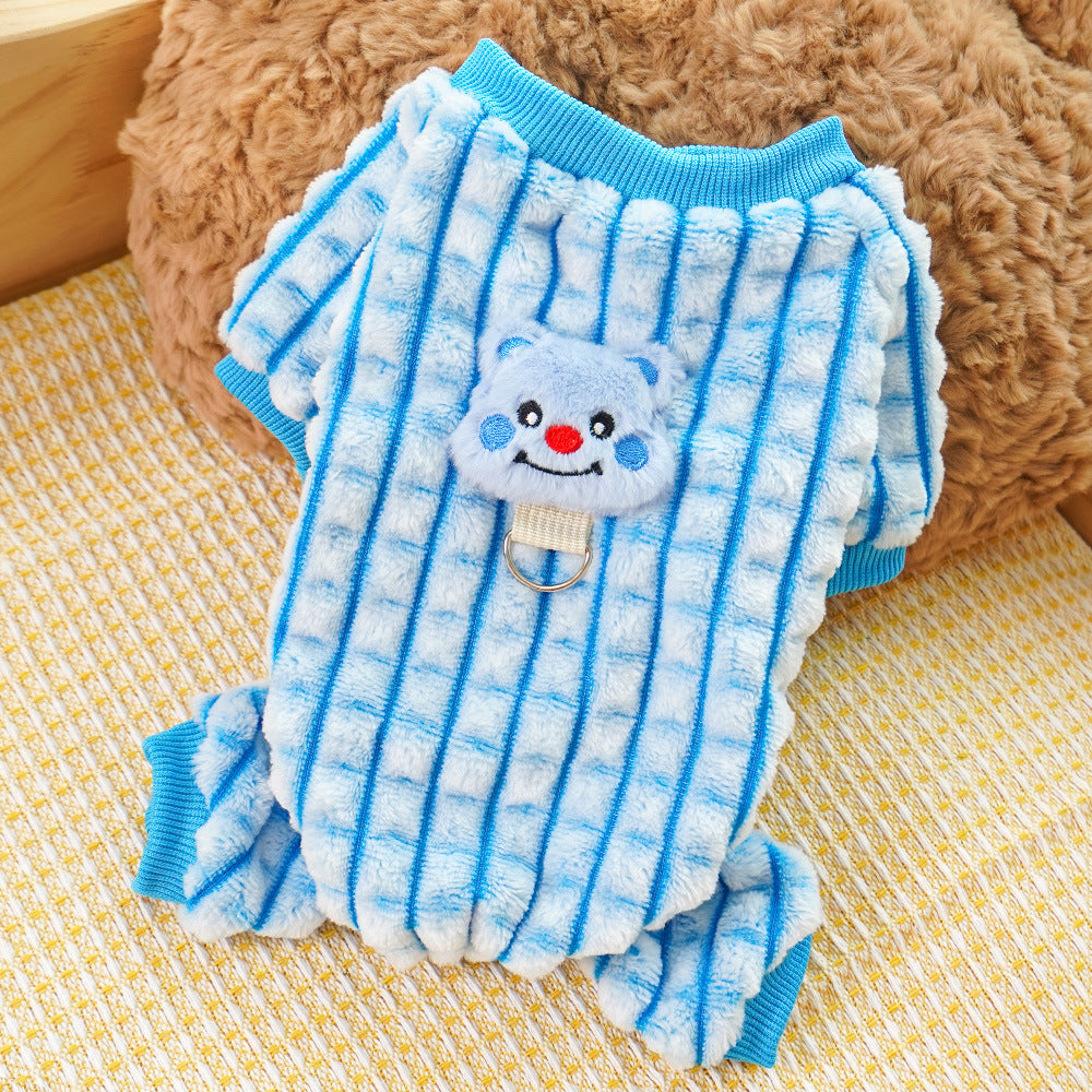 Four-legged Clothing Homewear: Warm and Fun Cartoon Dog and Cat Clothes