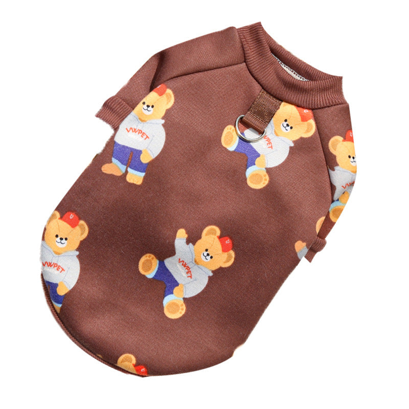 Pet clothing winter and autumn thin fleece pullover shirt