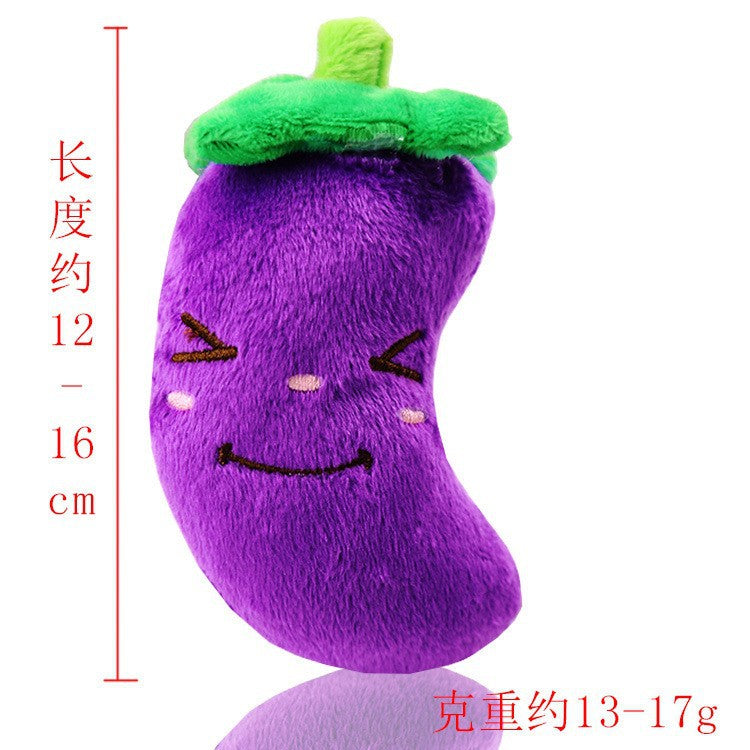 Multi-style plush toy Bite resistant ball rope sound toy fruit cartoon animal cat/dog pet supplies