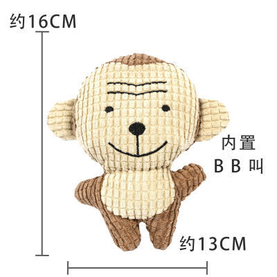 Multi-style plush toy Bite resistant ball rope sound toy fruit cartoon animal cat/dog pet supplies