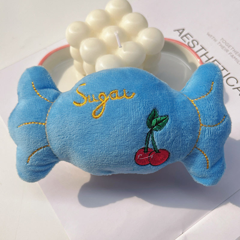 Grinds and grinds and grinds and chews and candy stuffed vocal pet toys