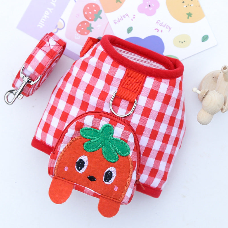 Pet dog cat chest strap leash dog walking supplies
