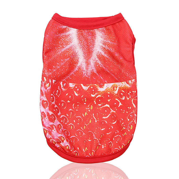 Watermelon vest Crab Spring/Summer Mesh Breathable Dog Clothing Vest Cat pet supplies Teddy Comfort