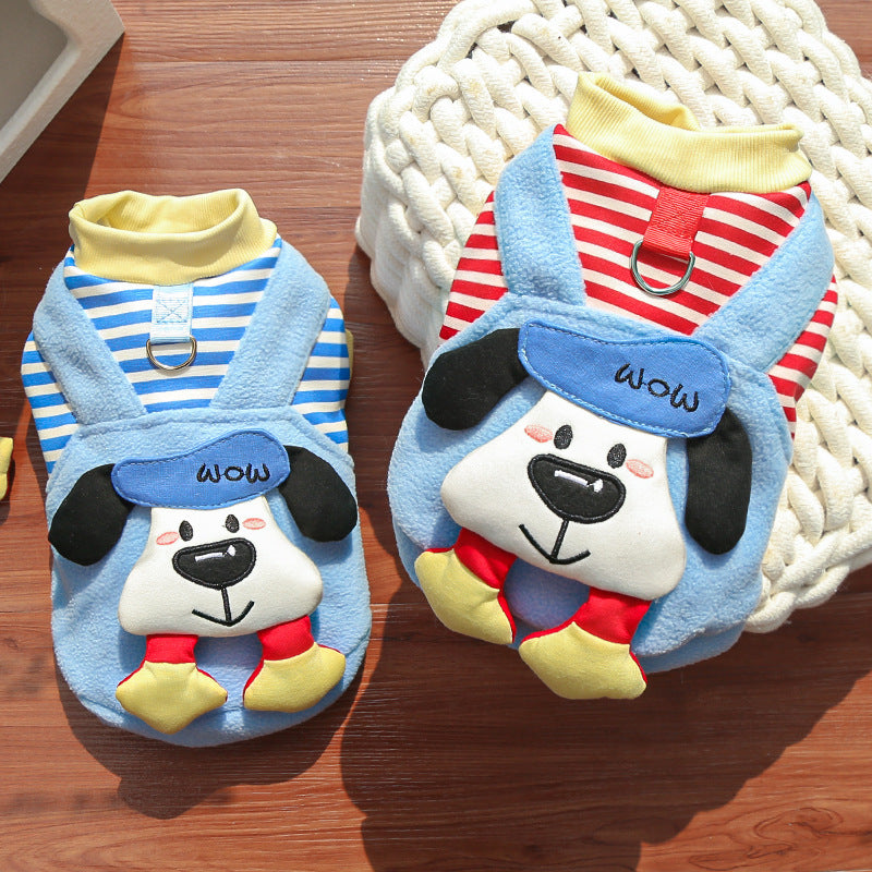 Pet clothing winter and autumn dog coat with fleece vest