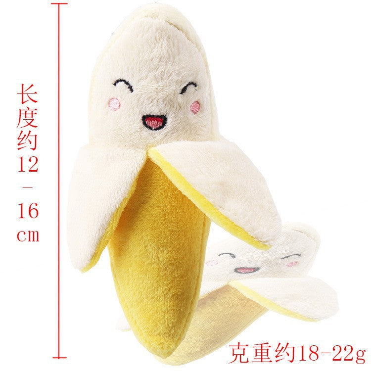 Multi-style plush toy Bite resistant ball rope sound toy fruit cartoon animal cat/dog pet supplies