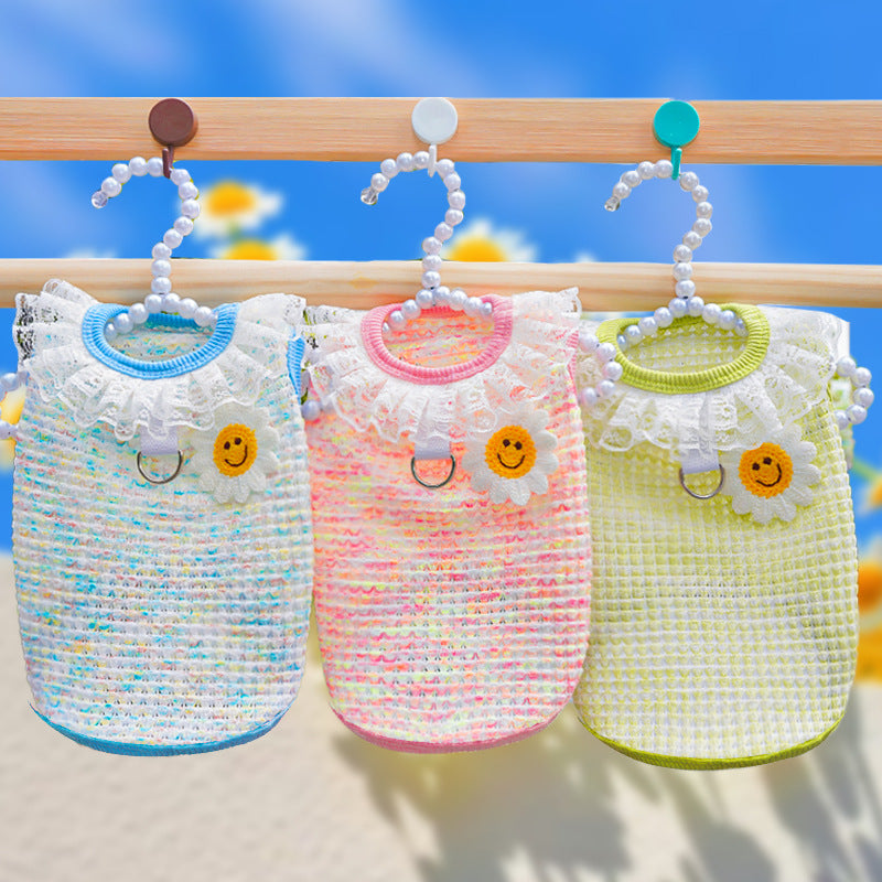 Breathable Stretch Knitwear Dog and Cat Clothing Spring/Summer Pet Products Size XS S M L XL 2XL
