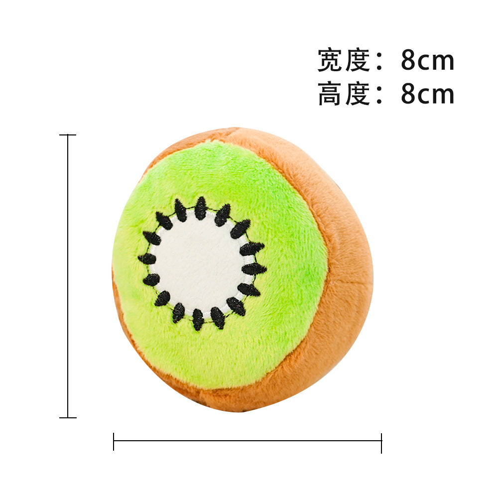 Multi-style plush toy Bite resistant ball rope sound toy fruit cartoon animal cat/dog pet supplies
