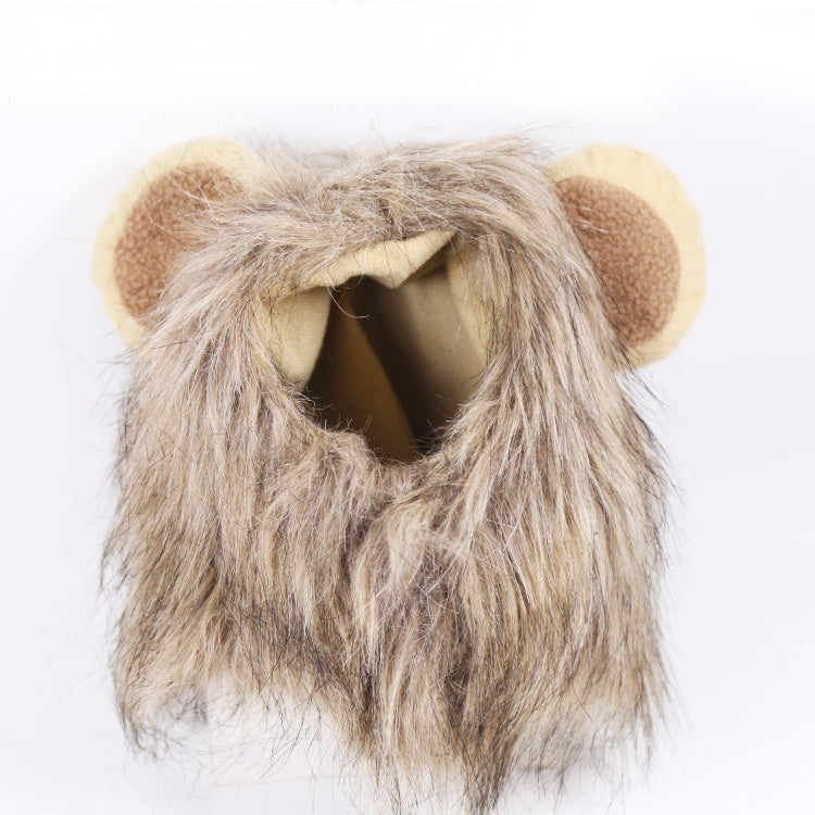 Halloween lion turns into an adjustable pet hat