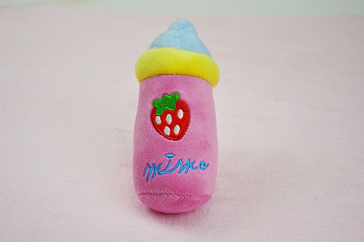 Multi-style plush toy Bite resistant ball rope sound toy fruit cartoon animal cat/dog pet supplies